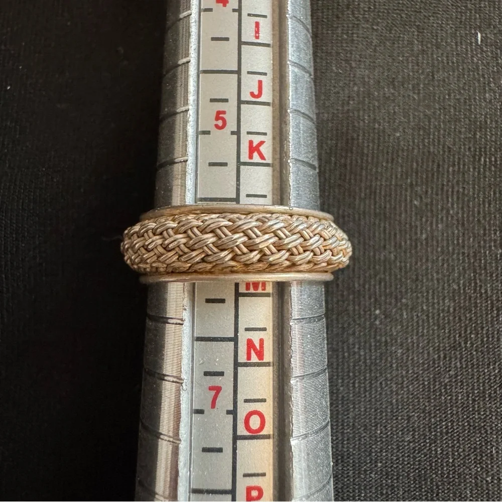 Sterling Silver Basketweave Band Ring